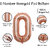 Fun Town Solid Rose Gold 0 Number Foil Balloons 32 Birthday Party Decoration Helium Supported