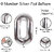 Fun Town Solid Silver 0 Number Foil Balloons 32 Birthday Party Decoration Helium Supported