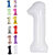 Fun Town Solid White 1 Number Foil Balloons 32 1st Birthday Party Decoration Helium Supported