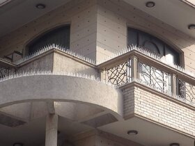 Durable Transparent Bird Spikes for Effective Pigeon Deterrent L-12 inch, B-3.75 inch H-4.50 inch