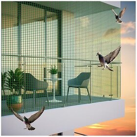 Green HDPE Nylon Child Safety and Pigeon Net for Balconies 10ftx100ft ( 1 Bundle )