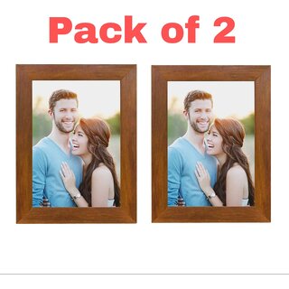 CHARKEE Wood Black Photo Frame Sets (Pack of 2)