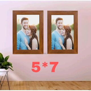 CHARKEE Wood Black Photo Frame Sets (Pack of 2)