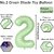 Fun Town Solid Green 32 Inch Number 2nd Foil Balloons  Helium Supported  Birthday Party Decoration for Boys  Girls