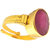 NATURAL RUBY (MANIK) STONE WITH PANCHDHATU ADJUSTABLE RING