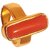 NATURAL CORAL (MOONGA) STONE WITH PANCHDHATU ADJUSTABLE RING