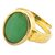 NATURAL EMERALD (PANNA) STONE WITH PANCHDHATU ADJUSTABLE RING