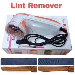 CHARKEE Plastic Electric Lint Remover With Brush, Remover3 (Pack of 1, Orange)