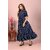 Fancy Flair Women Navy Blue Short Sleeve Polkadot Fit  Flare Dress