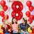 Party Bird Solid Red Number 8/ Eight Foil Toy Balloons 32 Inch Birthday Party  Anniversary Decoration for Girls/ Boys