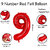 Party Bird Solid Red Number 9/ Nine Foil Toy Balloons 32 Inch Birthday Party  Anniversary Decoration for Girls/ Boys