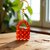 Techiefox Stylish Red Beaded Key Chain  Handcrafted Mini Purse Shape with Durable Gold Metal Ring