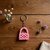 Techiefox Fashion Key Chain with Pink Plastic Pearls  Mini Purse Design Key Holder and Bag Pendant for Girls  Women