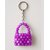 Techiefox Handmade Mini Handbag Style Keychain  Crafted with Purple Plastic Beads  Cute  Quirky Key Holder for Bags