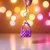 Techiefox Handmade Mini Handbag Style Keychain  Crafted with Purple Plastic Beads  Cute  Quirky Key Holder for Bags