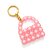 Techiefox Cute Pink Beaded Bag Shape Key Chain with Pearl Accent  Stylish Plastic Beads Keyring for Girls  Women