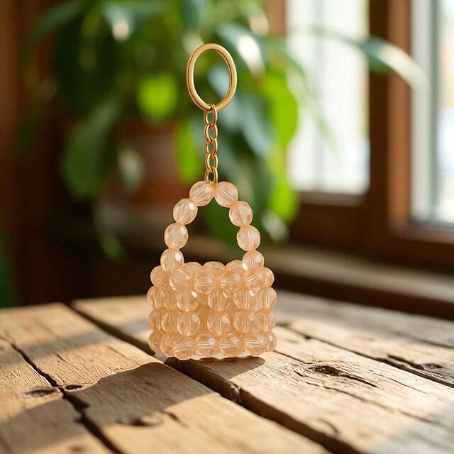 Buy Techiefox Designer Beaded Key Chain in Handbag Shape Sparkling