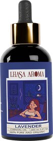 Lhasa Aroma Lavender Essential Oil  100 Pure  Natural  Calming Aromatherapy Oil for Relaxation, Sleep (100ml)