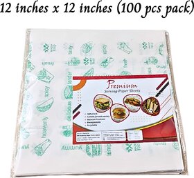 Butter paper sheet Printed Size 12 inches x 12 inches (100 pcs pack)