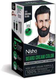Nisha Beard Colour for Men (40gm) - Original Black, No Stain & Quick color in 10 Minute