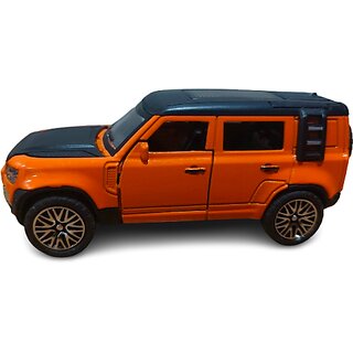 Defender Die-Cast Metal SUV  Push Back Toy Car with Openable Doors  Realistic Design
