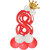 Party Bird Solid Red Number 8/ Eight Foil Toy Balloons Set 32 Inch Birthday Party  Anniversary Decoration Girls/ Boys