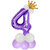 Party Bird Solid Purple Number 4/ Four Foil Toy Balloons 32 Inch Birthday Party  Anniversary Decoration for Girls/ Boys