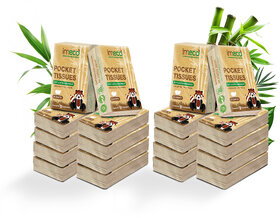 IMECO Facial Pocket Tissue, 200 Pulls (10 Pulls Pack X 20) Combo Soft, Gentle  Travel-Friendly