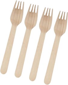 Wooden fork 14cm -100 pcs pack