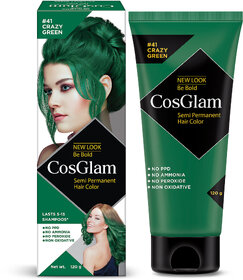 Cosglam Semi Permanent Hair Color For Women  Men, (120g, #41 Crazy Green)