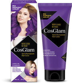 Cosglam Semi Permanent Hair Color For Women  Men, (120g, #62 Midnight Violet)