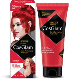 Cosglam Semi Permanent Hair Color For Women Men, (120g, #23 Valentine Red)