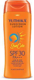 Yuthika Sunscreen Lotion SPF 30 PA+++ UVA  UVB Protection 300ml