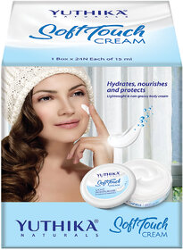Yuthika Naturals Soft Touch Light Moisturizer Cream for Deep Nourishment (24 Pcs Each 15ml)