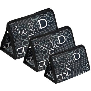 PRISMAXIC Travel Organizer Pouches – Set of 3, Black, Synthetic Material, for Makeup, Toiletries & Jewelry