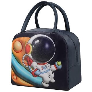 KARDIFF 3D Cartoon Children's Lunch Box  Large Capacity Insulated Portable Lunch Bag, Astronaut Design