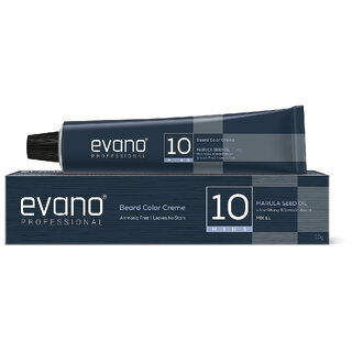 Evano Professional Beard Color For Men Natural Black 50g, Long Lasting  100 Grey Coverage in 10 Minute