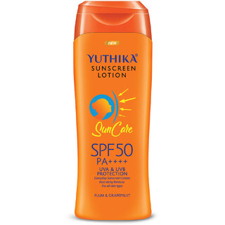 Yuthika Sunscreen Lotion SPF 50 PA+++ 300ml High Protection, Non-Greasy Formula