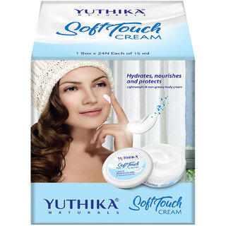 Yuthika Naturals Soft Touch Light Moisturizer Cream for Deep Nourishment (24 Pcs Each 15ml)