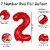 Red Foil Number Balloons 2  32 Inch Helium Supported Birthday Decoration Balloons for Kids, Anniversary, Party, Baby