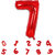 Red Foil Number Balloons 7  32 Inch Helium Supported Birthday Decoration Balloons for Kids, Anniversary, Party, Baby