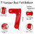 Red Foil Number Balloons 7  32 Inch Helium Supported Birthday Decoration Balloons for Kids, Anniversary, Party, Baby