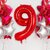 Red Foil Number Balloons 9  32 Inch Helium Supported Birthday Decoration Balloons for Kids, Anniversary, Party, Baby