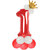 Red 1 Number Foil Balloon with Crown  Base Balloons  32 Inch Helium Supported for Birthday, Anniversary, Baby Shower D