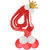 Red 4 Number Foil Balloon with Crown  Base Balloons  32 Inch Helium Supported for Birthday, Anniversary, Baby Shower D