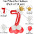Red 7 Number Foil Balloon with Crown  Base Balloons  32 Inch Helium Supported for Birthday, Anniversary, Baby Shower D