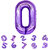 Purple Foil Number Balloons 0  32 Inch Helium Supported Birthday Decoration Balloons for Kids, Anniversary, Party, Ba