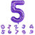 Purple Foil Number Balloons 5th  Helium Supported 32 Inch Birthday Decoration Balloons for Kids, Anniversary, Party, Ba