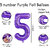Purple Foil Number Balloons 5th  Helium Supported 32 Inch Birthday Decoration Balloons for Kids, Anniversary, Party, Ba