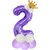 Purple 2 Number Foil Balloon with Crown  Base Balloons  32 Inch Helium Supported for Birthday, Anniversary, Baby Showe
